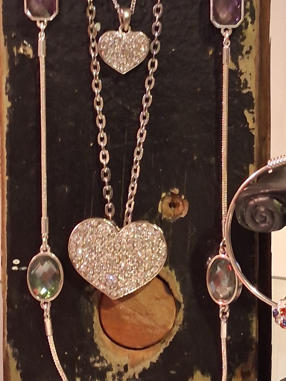 Vintage costume jewelry collection a NineWest silver-tone necklace and Bracelets - Picture 4 of 9